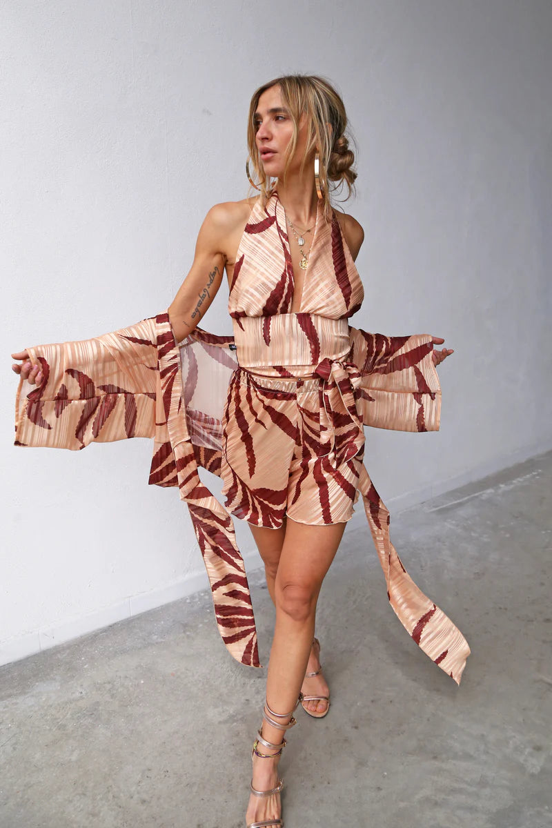 Shorts palme moquette
