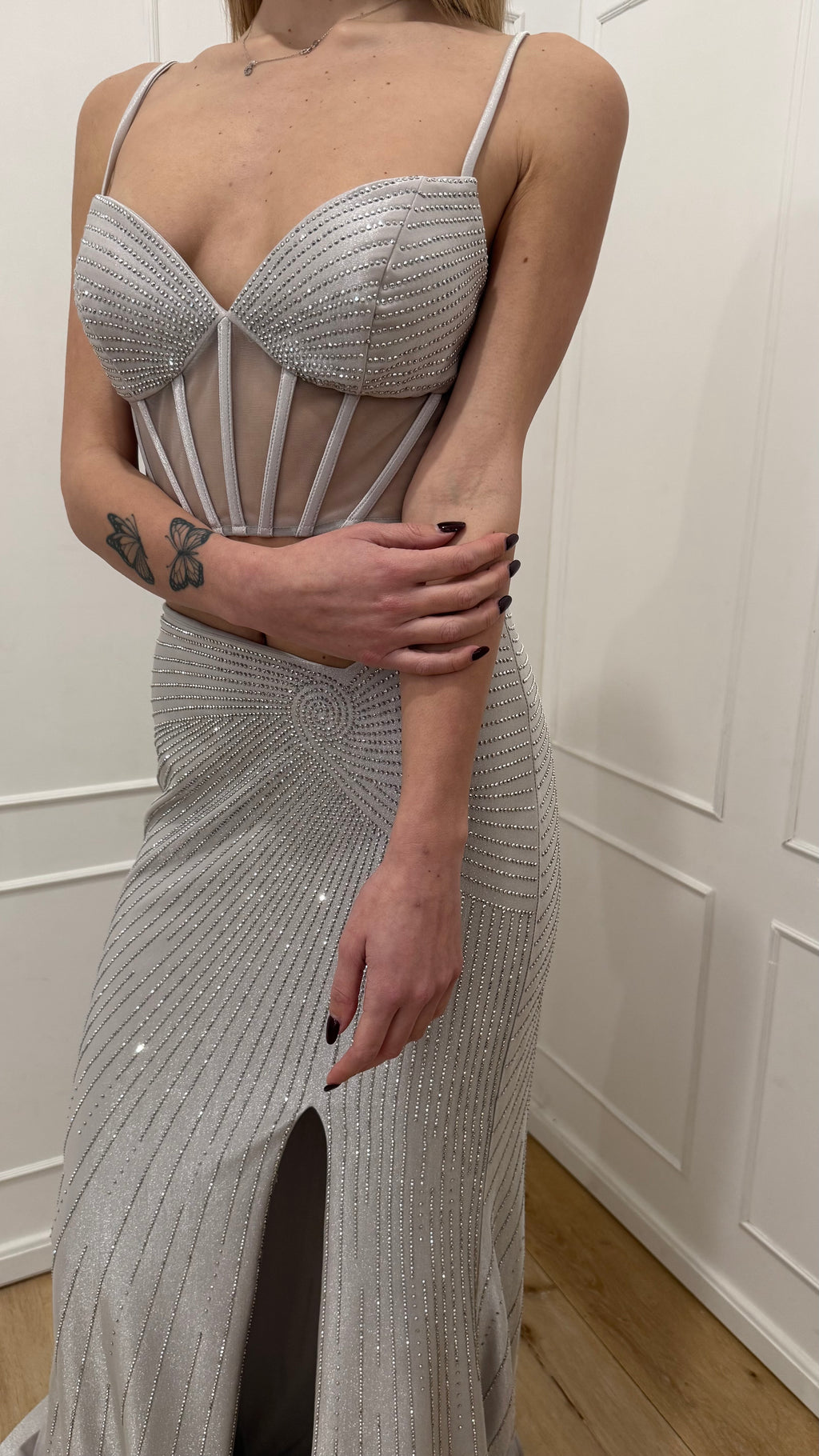 Abito spezzato argento Vivien Luxury