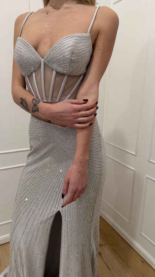 Abito spezzato argento Vivien Luxury