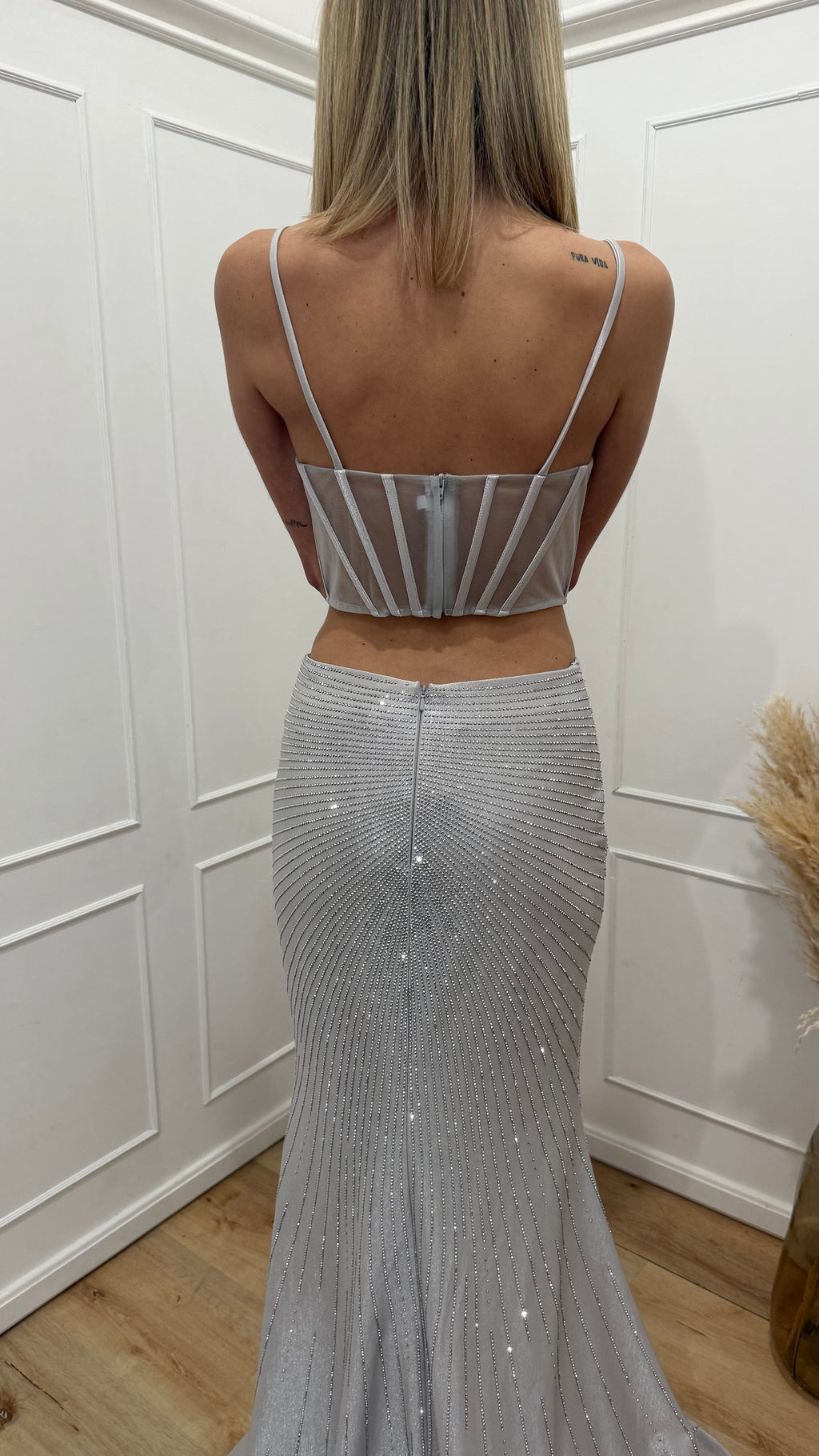 Abito spezzato argento Vivien Luxury