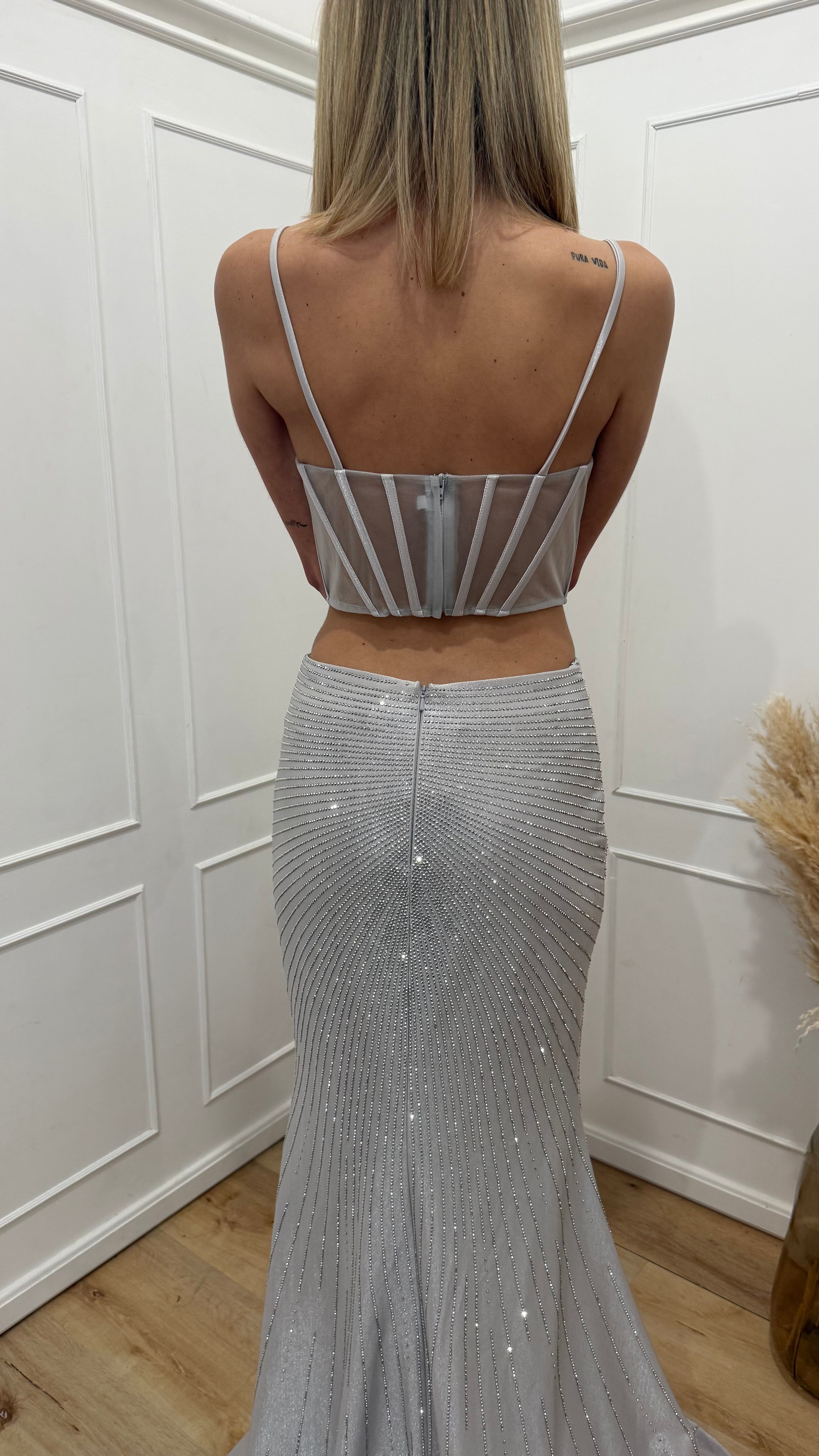 Abito spezzato argento Vivien Luxury