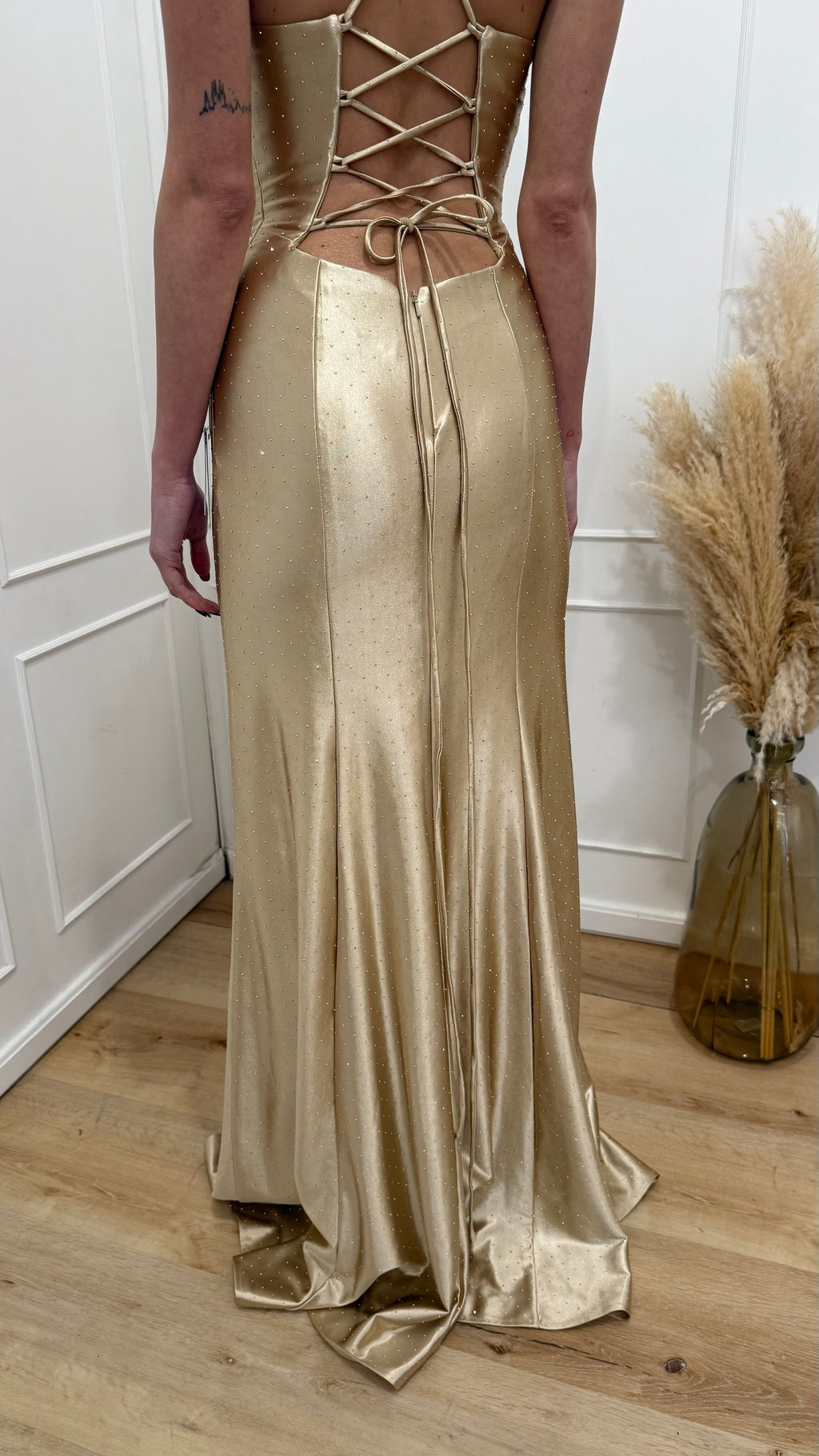 Abito lungo oro Vivien Luxury