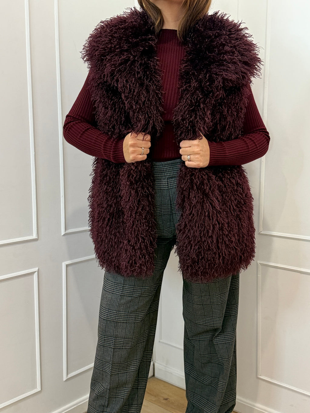 Gilet Mongolia bordeaux kontatto