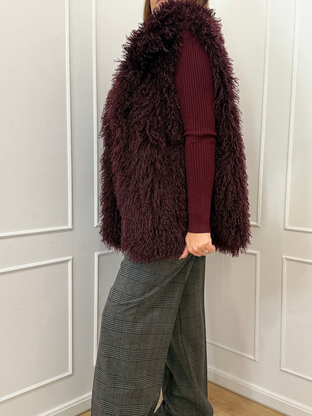 Gilet Mongolia bordeaux kontatto