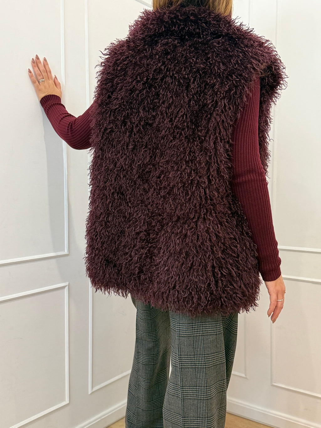 Gilet Mongolia bordeaux kontatto