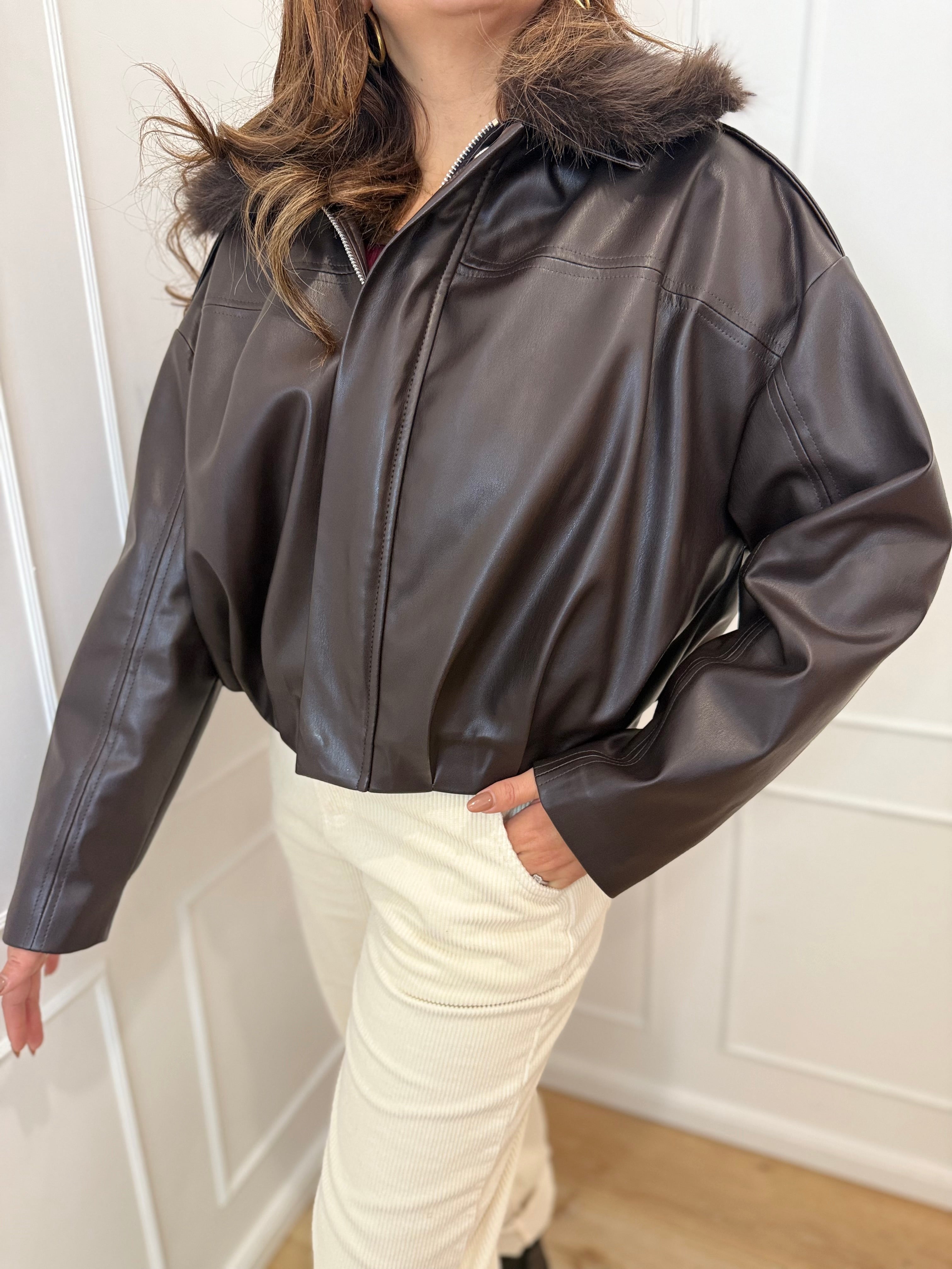 Giubbino ecopelle Susy Mix