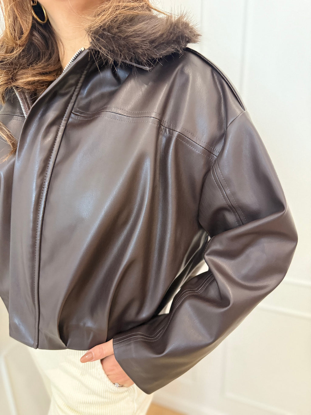 Giubbino ecopelle Susy Mix