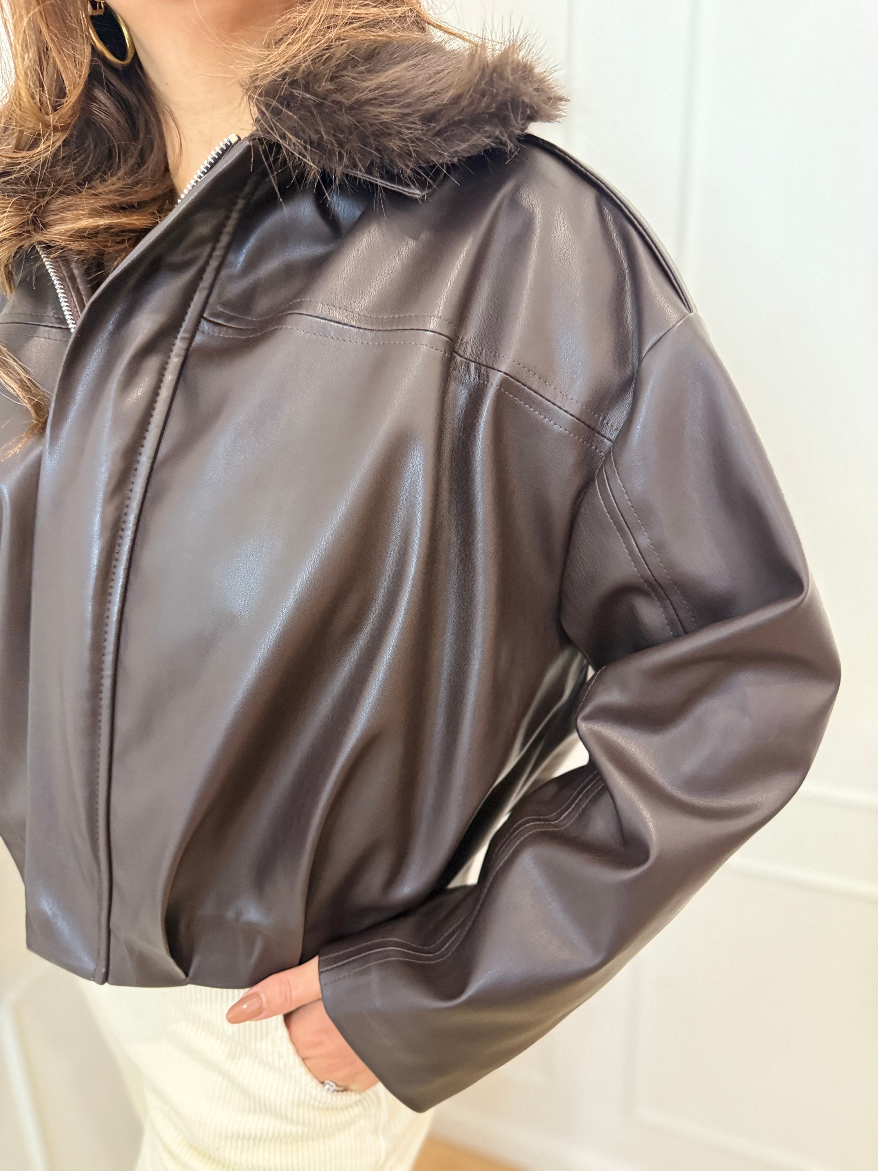 Giubbino ecopelle Susy Mix