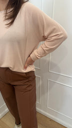 Girocollo raglan rosa kontatto