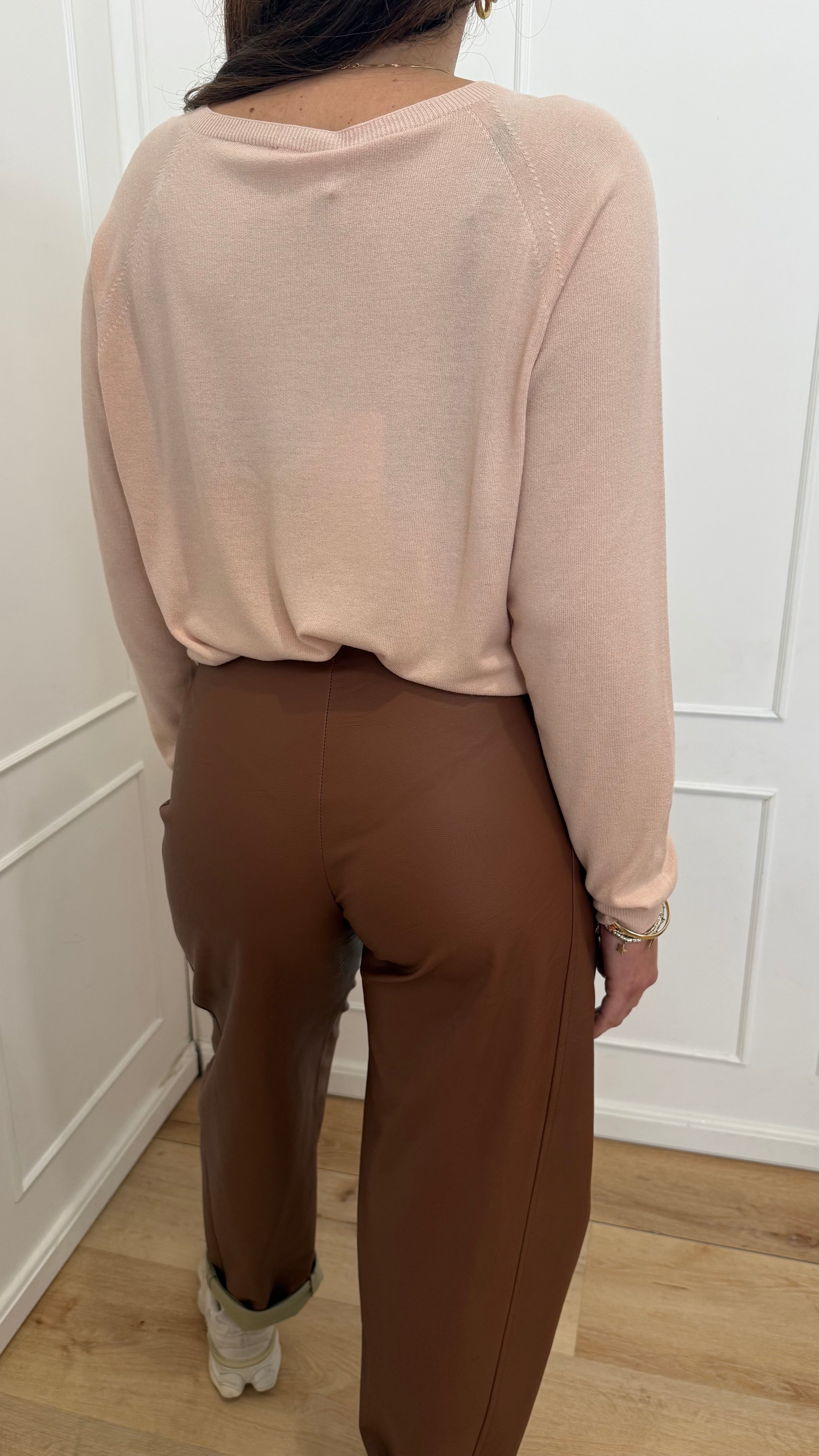 Girocollo raglan rosa kontatto