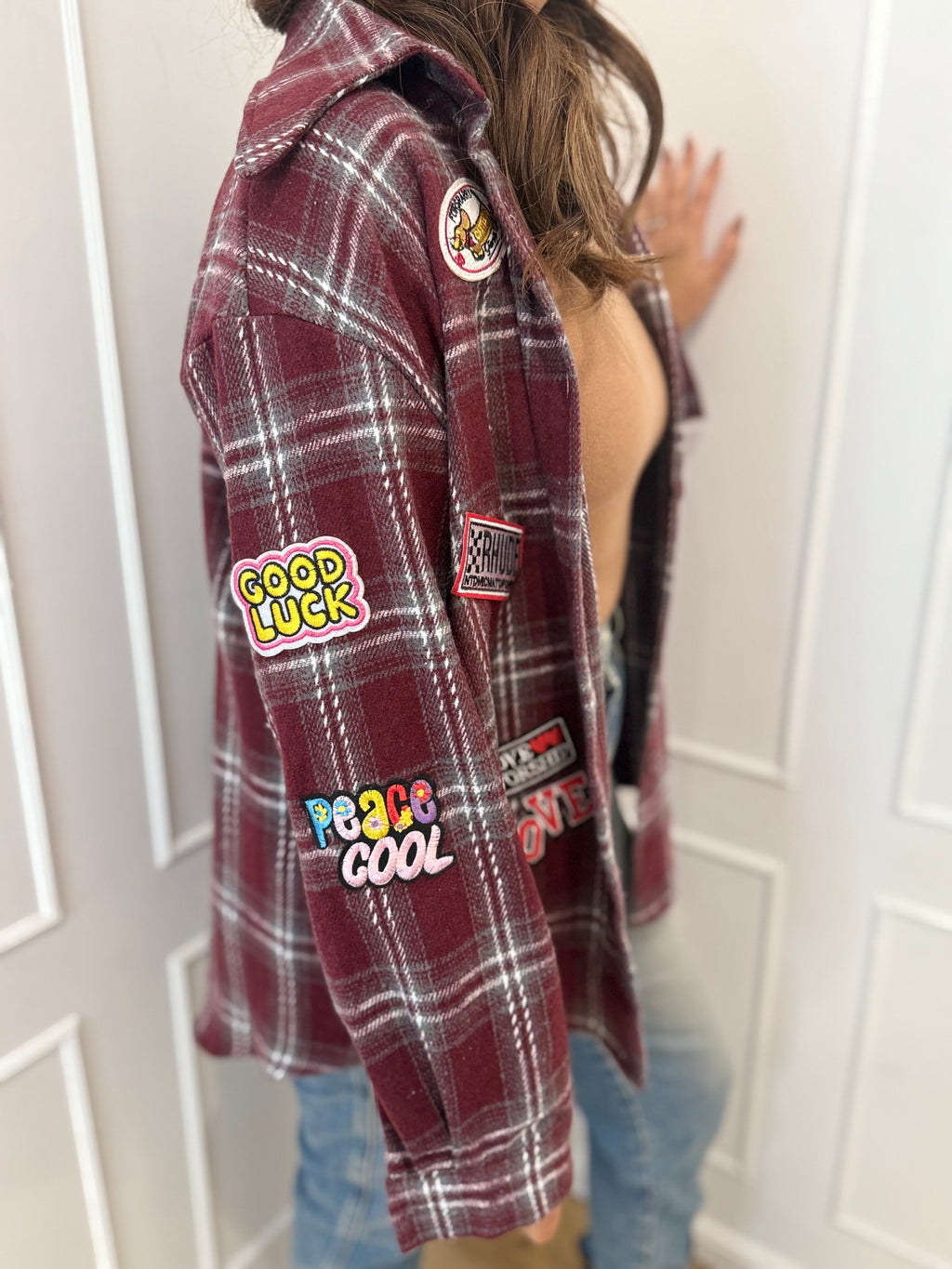 Camicia check con patch 2