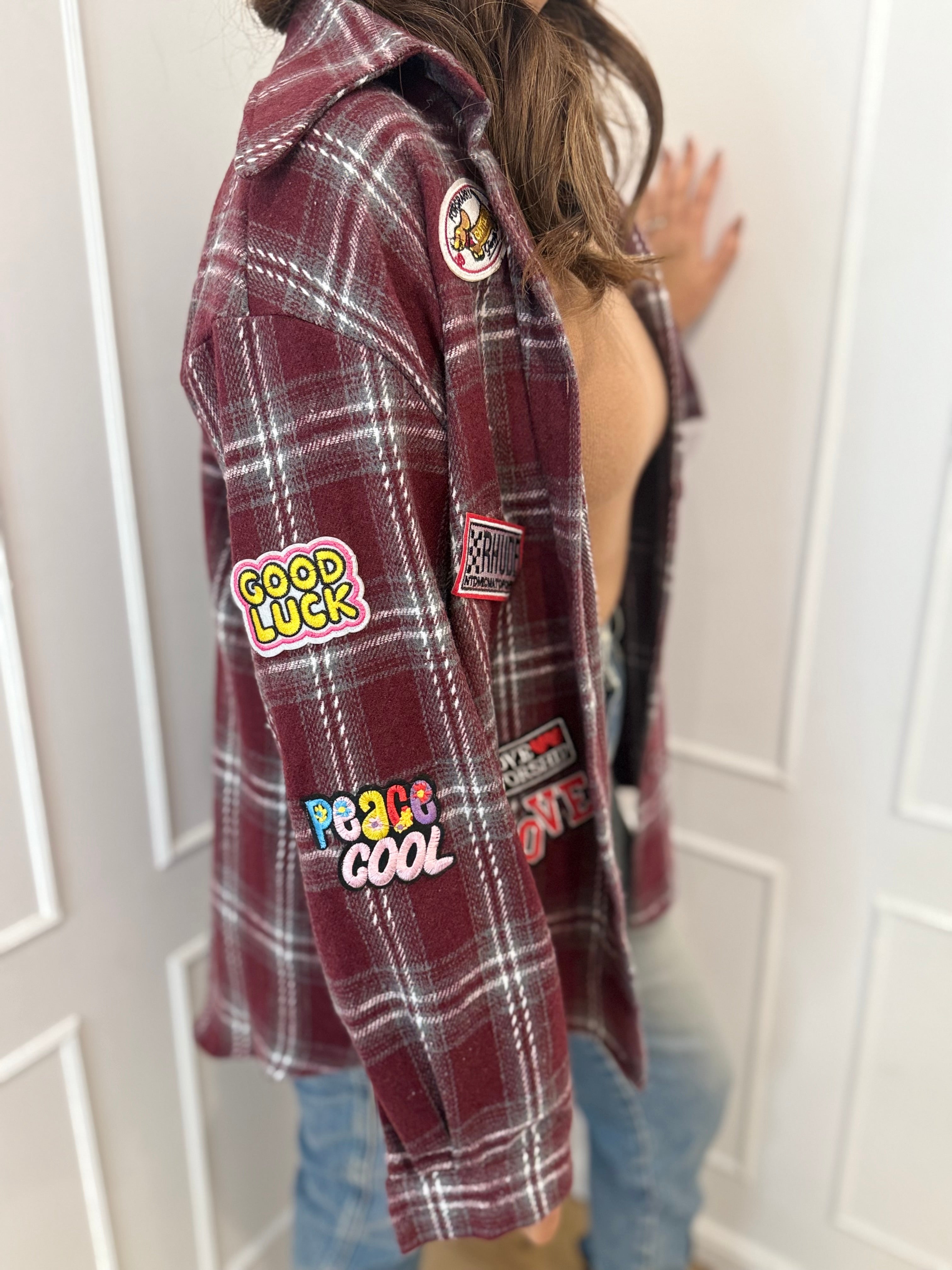 Camicia check con patch 2