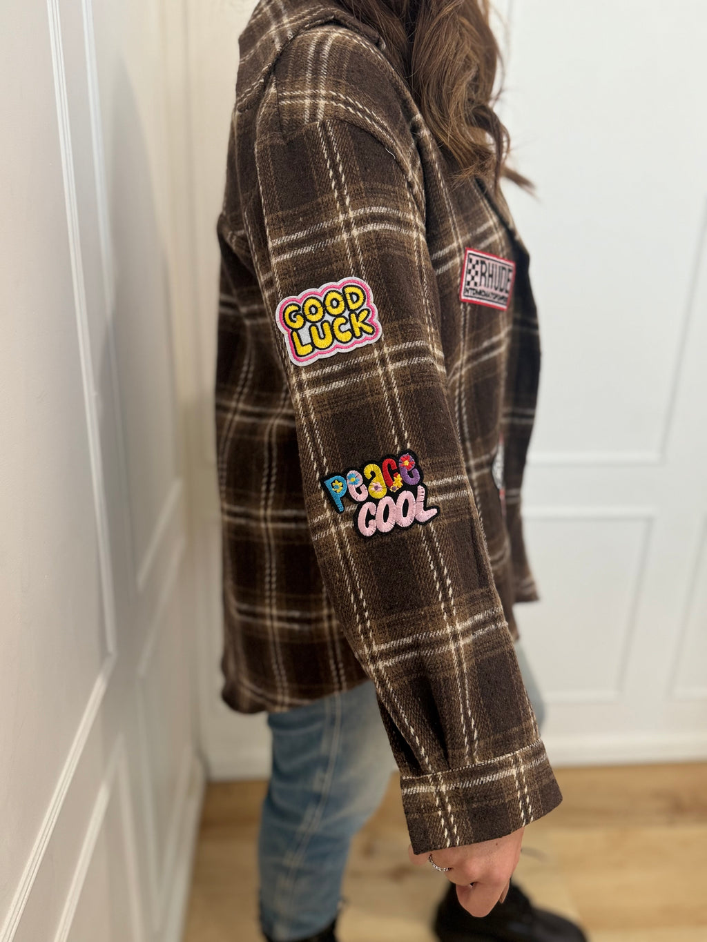 Camicia check con patch 1