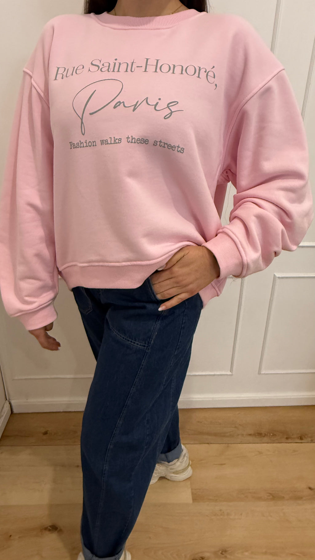 Felpa stampa Vicolo rosa