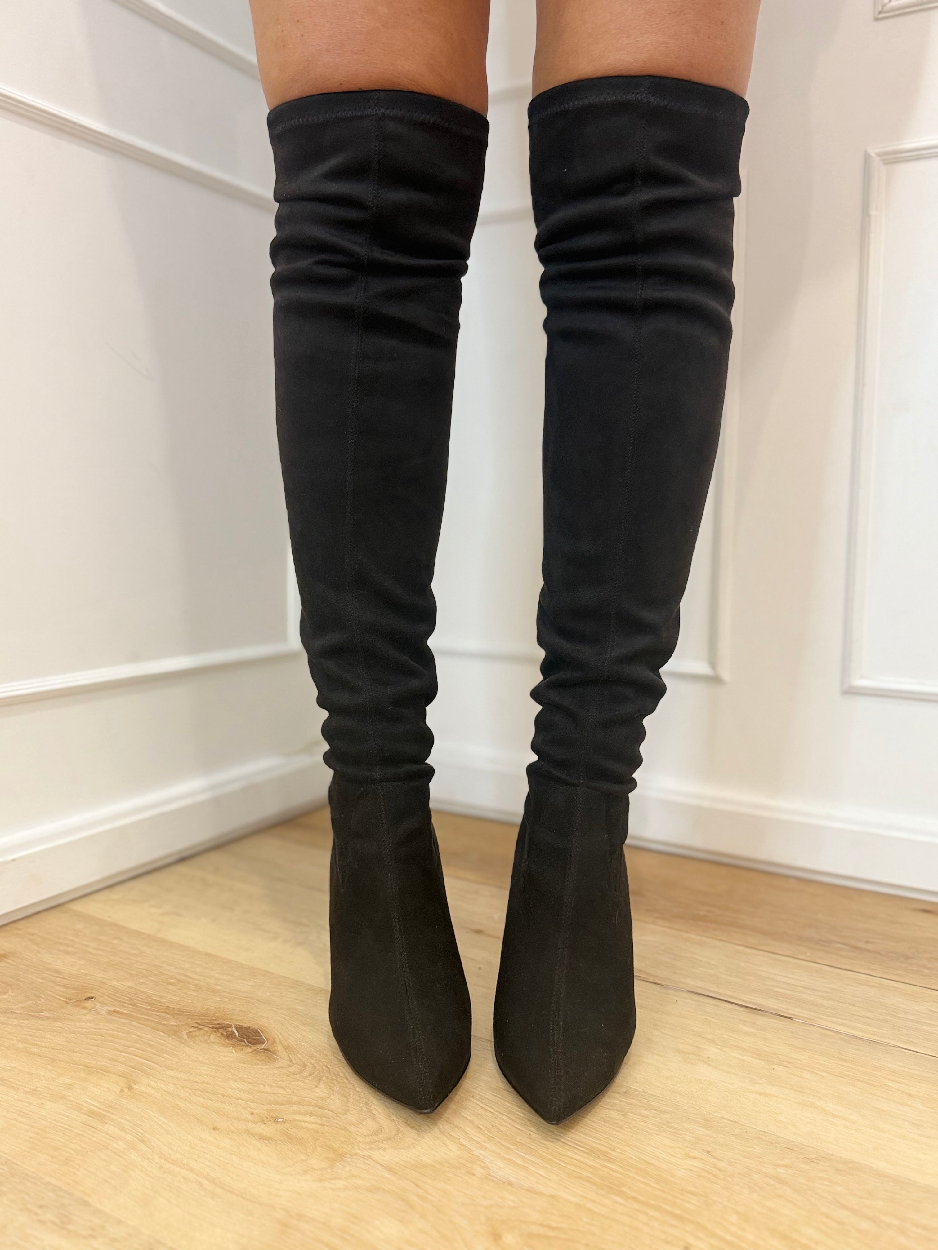 Stivale camoscio nero Divine Follie