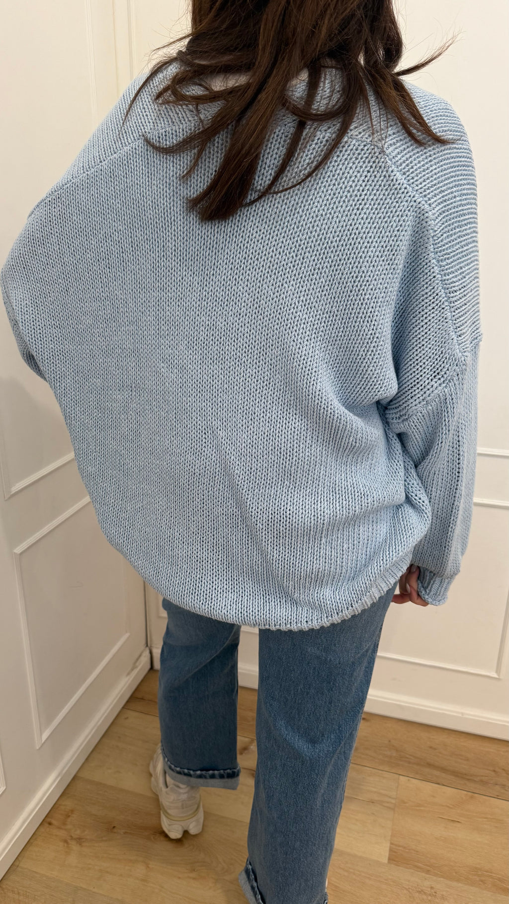 Cardigan 3 bottoni Vicolo celeste