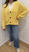 Cardigan 3 bottoni Vicolo giallo