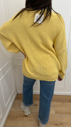 Cardigan 3 bottoni Vicolo giallo