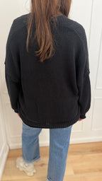 Cardigan 3 bottoni Vicolo nero