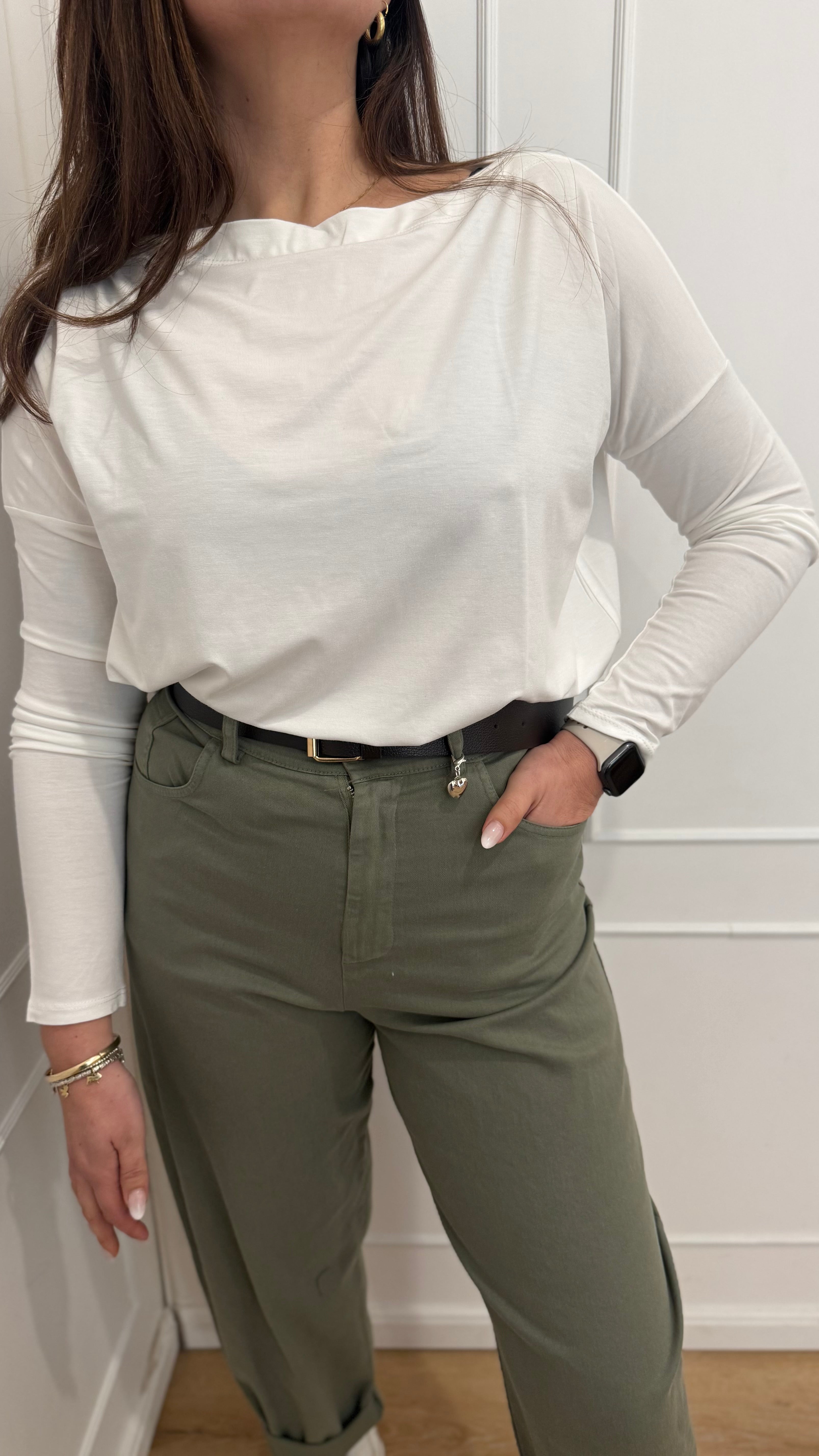 Blusa over bianca kontatto