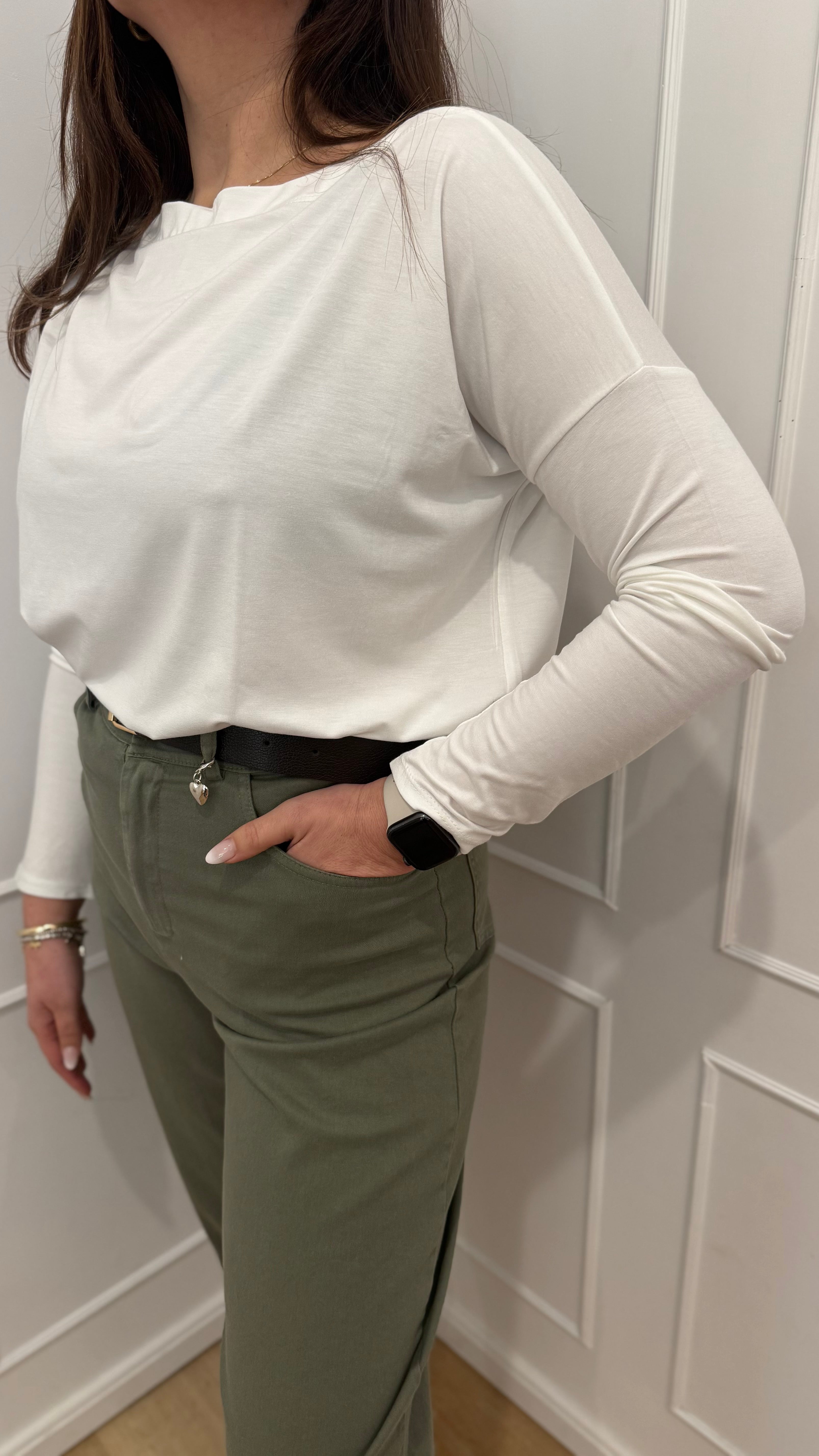 Blusa over bianca kontatto