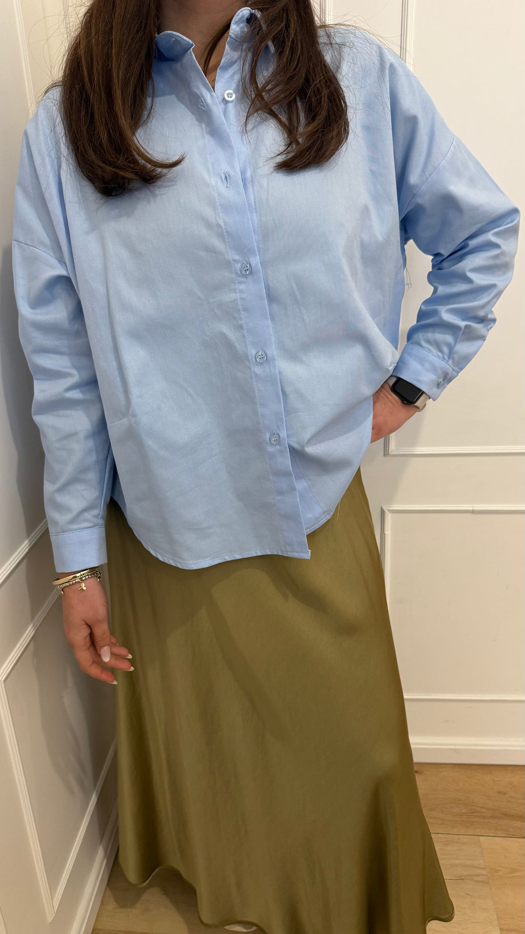 Camicia over pinces fondo Oxford kontatto