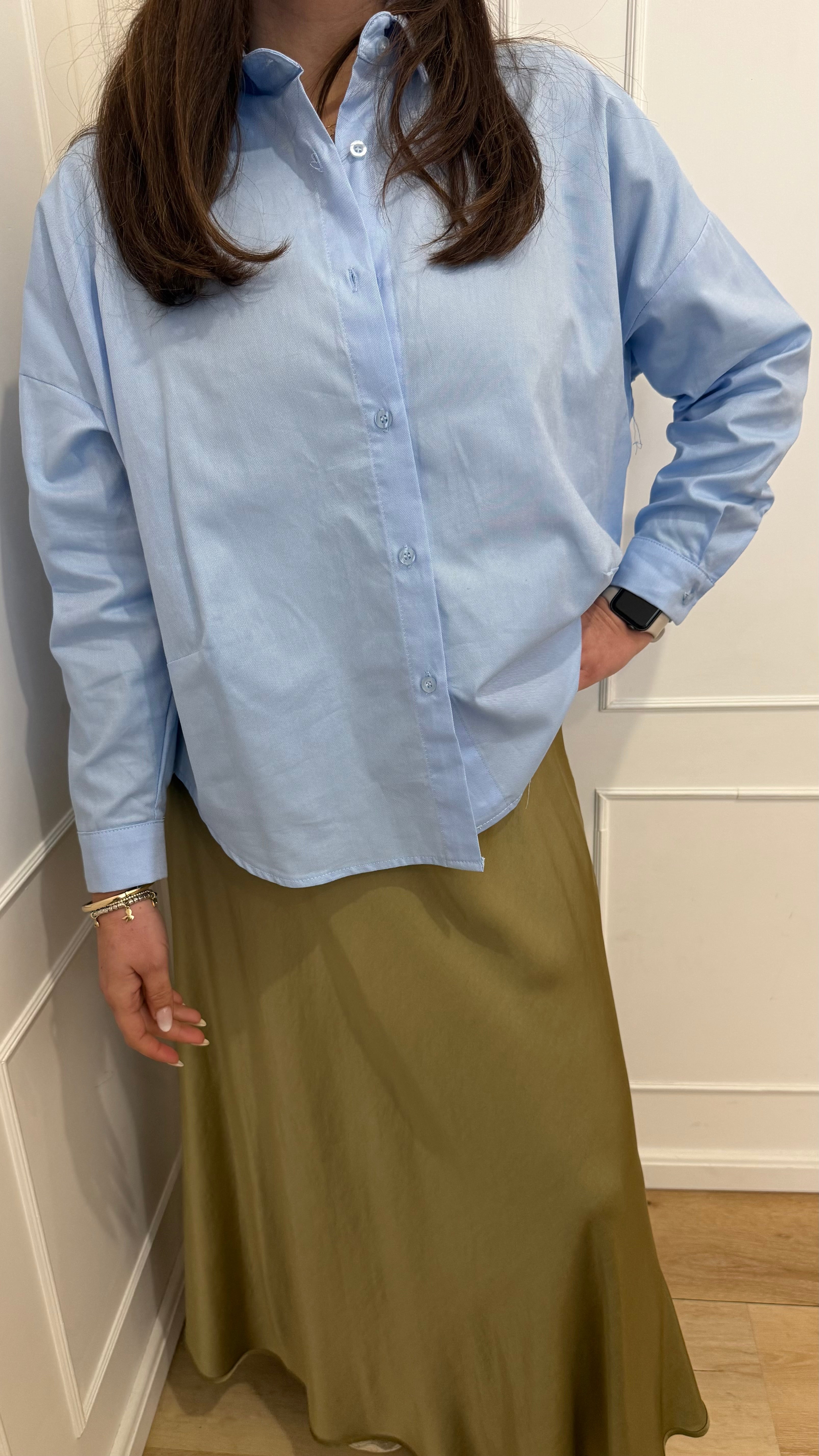Camicia over pinces fondo Oxford kontatto