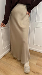 Gonna in raso beige Susy Mix