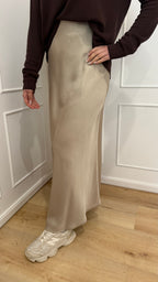 Gonna in raso beige Susy Mix
