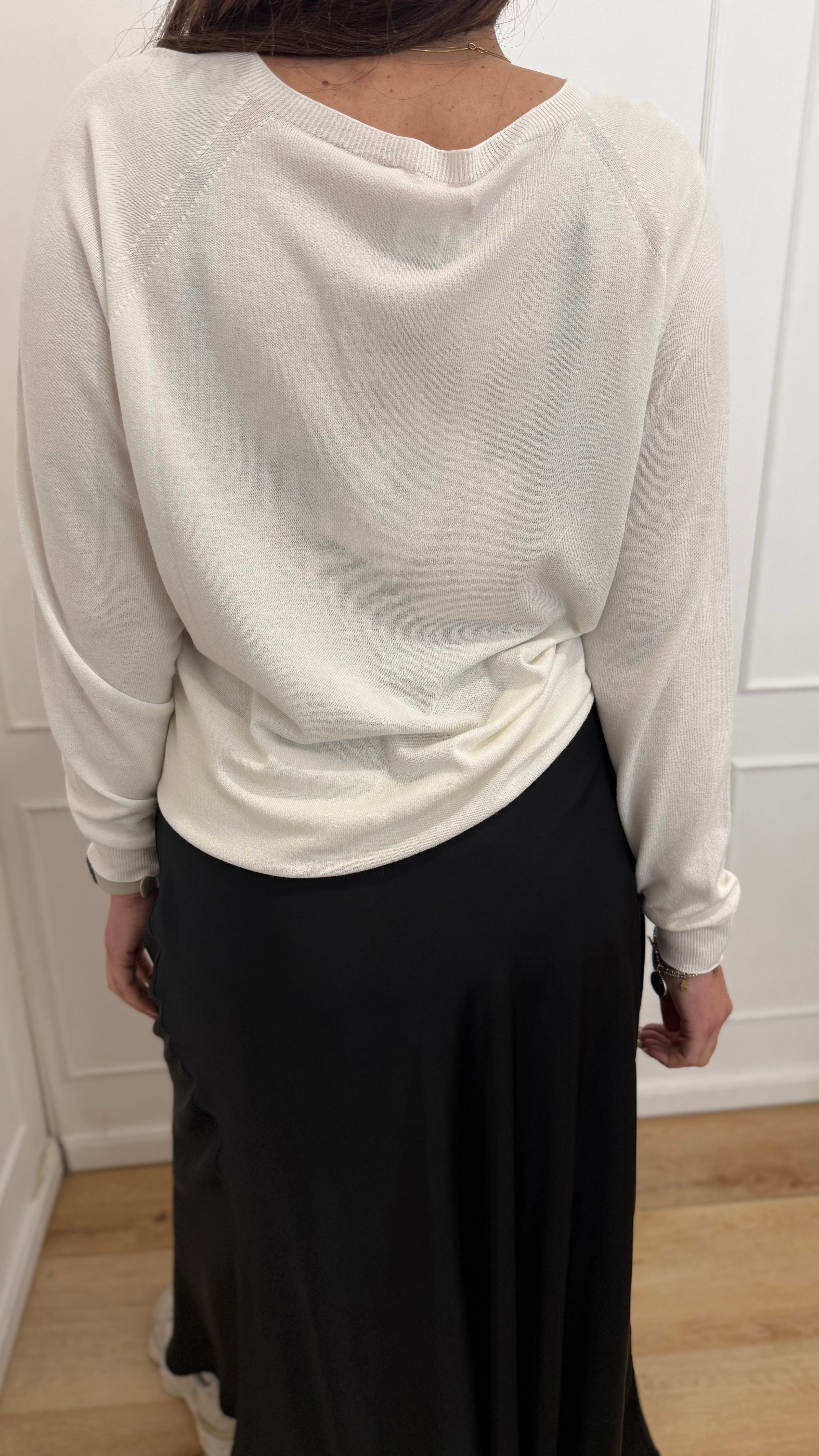 Girocollo raglan panna kontatto
