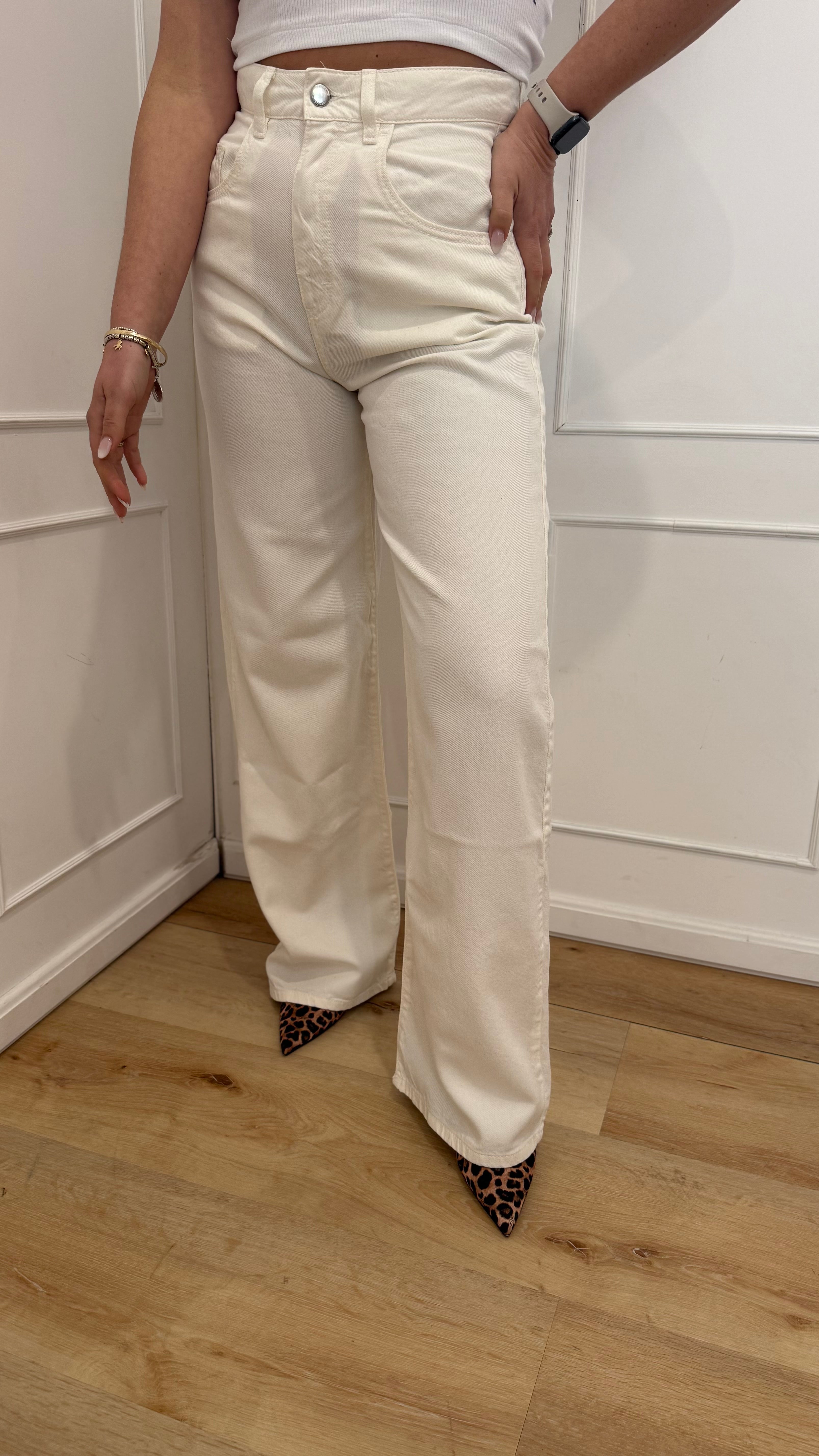 Jeans poppy bianco icon denim