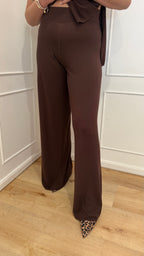 Pantalone in maglia cioccolato kontatto
