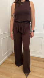 Gilet lungo spacchi cioccolato kontatto