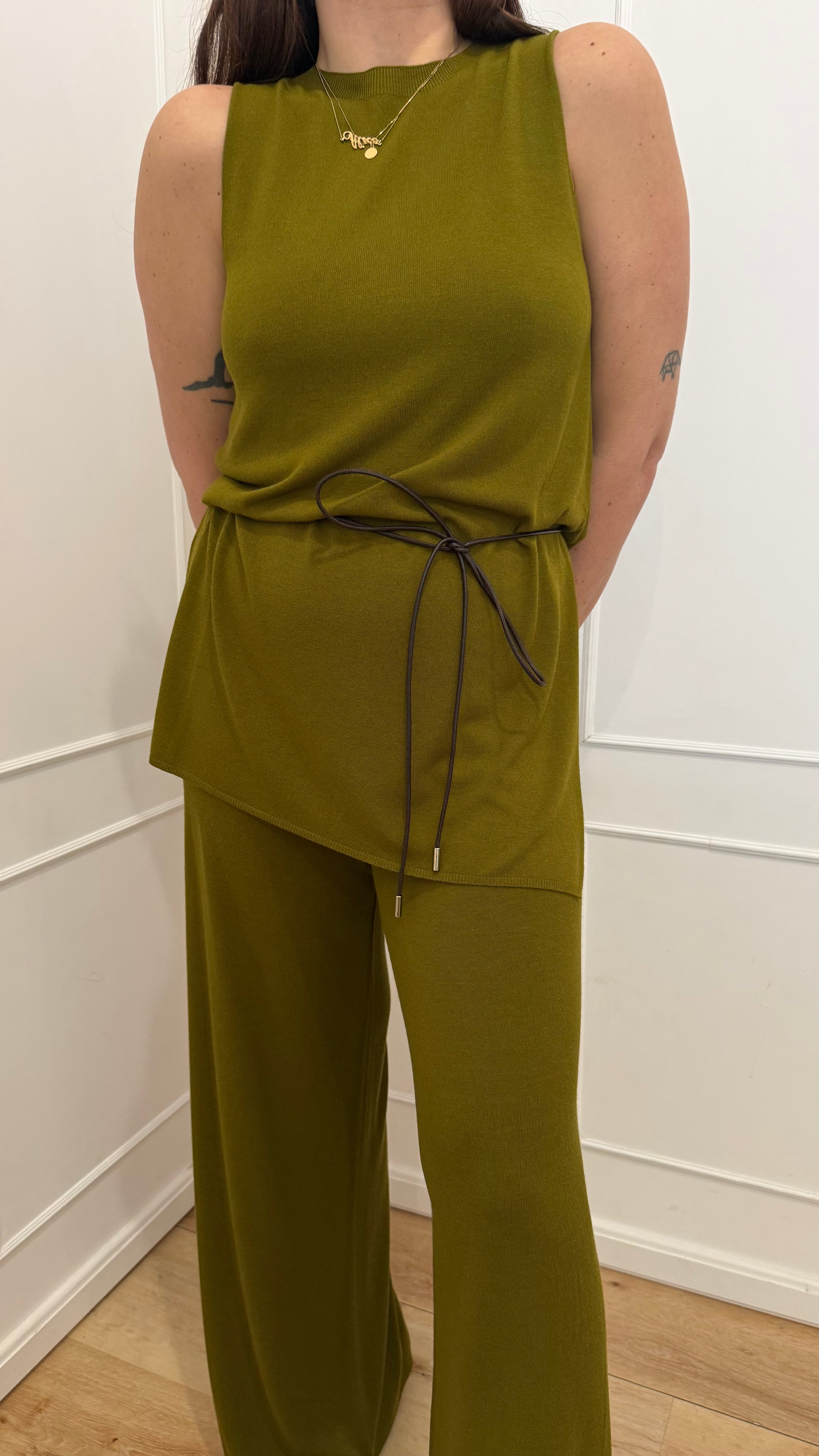Gilet lungo spacchi olio kontatto