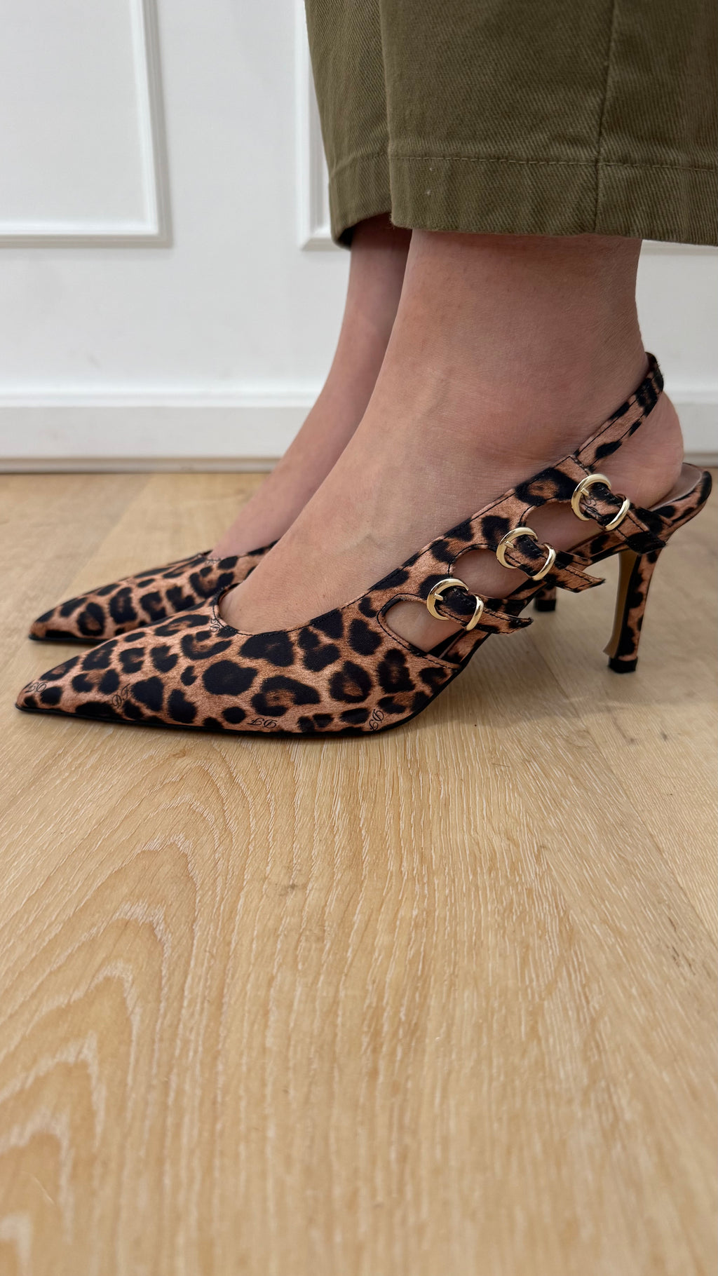 Slingback leopardata divine follie