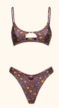 Bikini Donna Me fui Top fisso con Slip Americano fisso Fantasia
