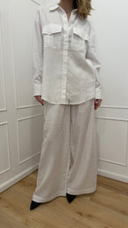 Pantalone in lino bianco Hinnominate
