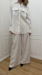 Pantalone in lino bianco Hinnominate