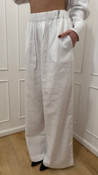 Pantalone in lino bianco Hinnominate