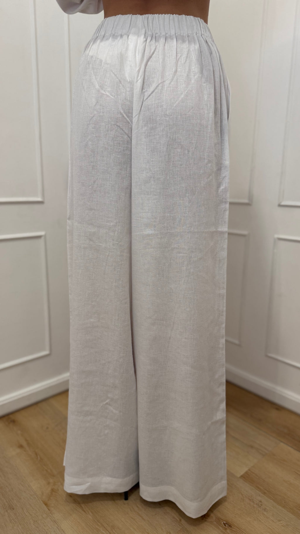 Pantalone in lino bianco Hinnominate