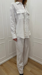 Pantalone in lino bianco Hinnominate