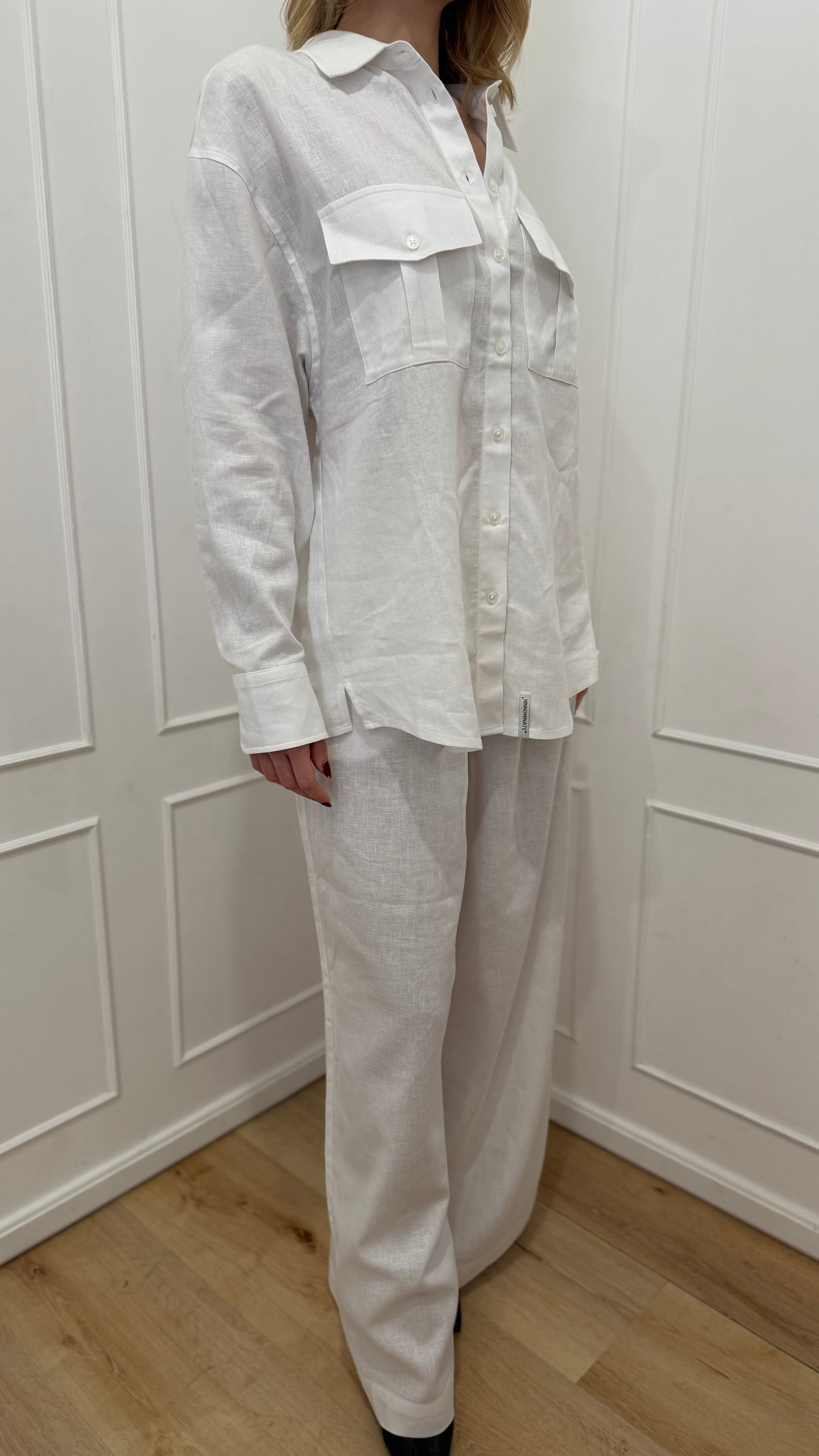 Pantalone in lino bianco Hinnominate