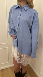 Camicia over con pizzo vicolo