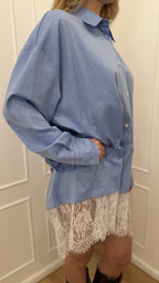 Camicia over con pizzo vicolo