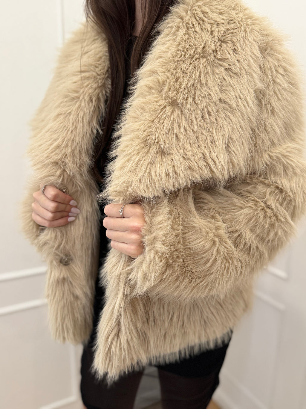 Eco pelliccia beige Susy mix