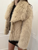 Eco pelliccia beige Susy mix