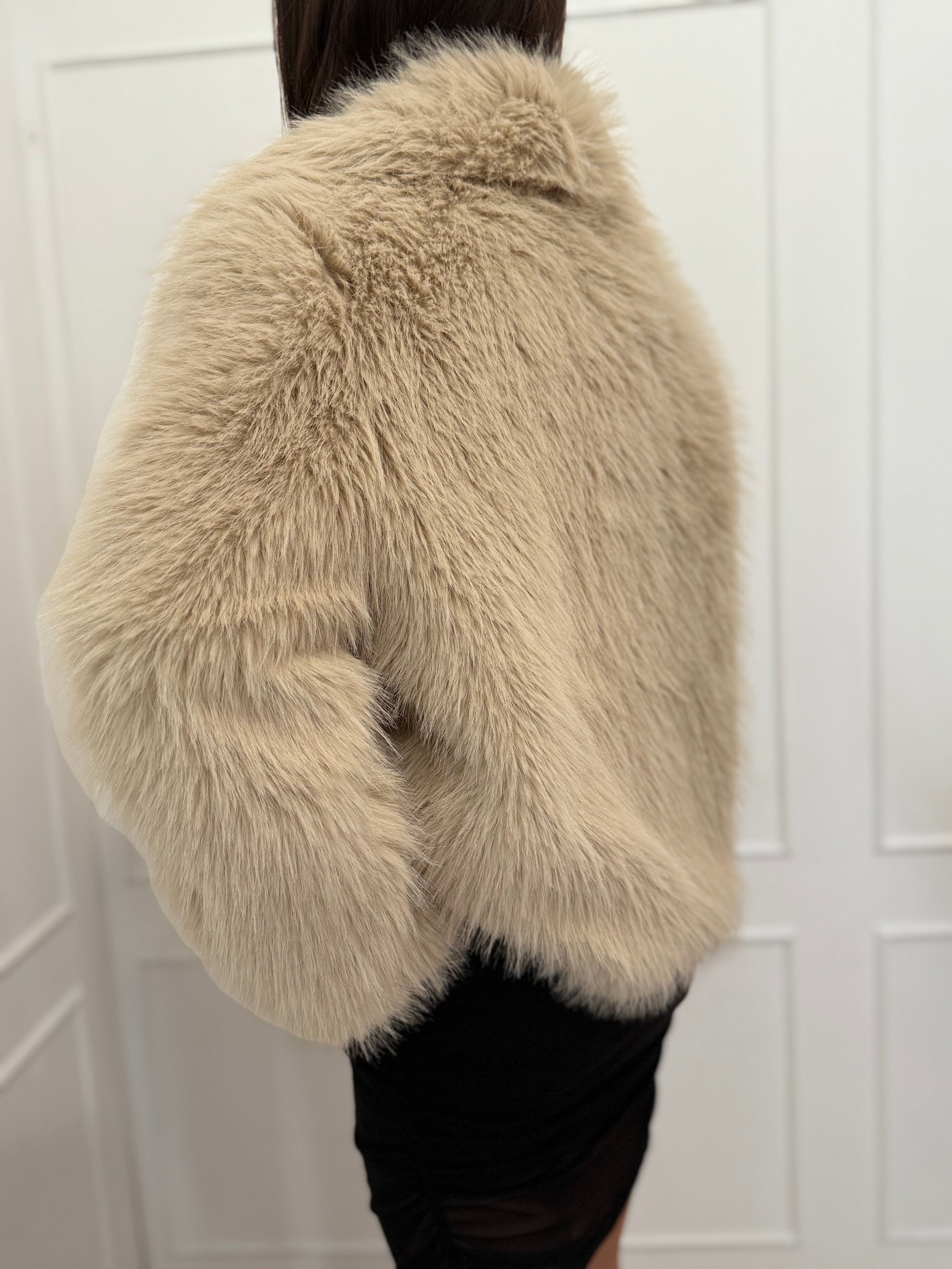 Eco pelliccia beige Susy mix