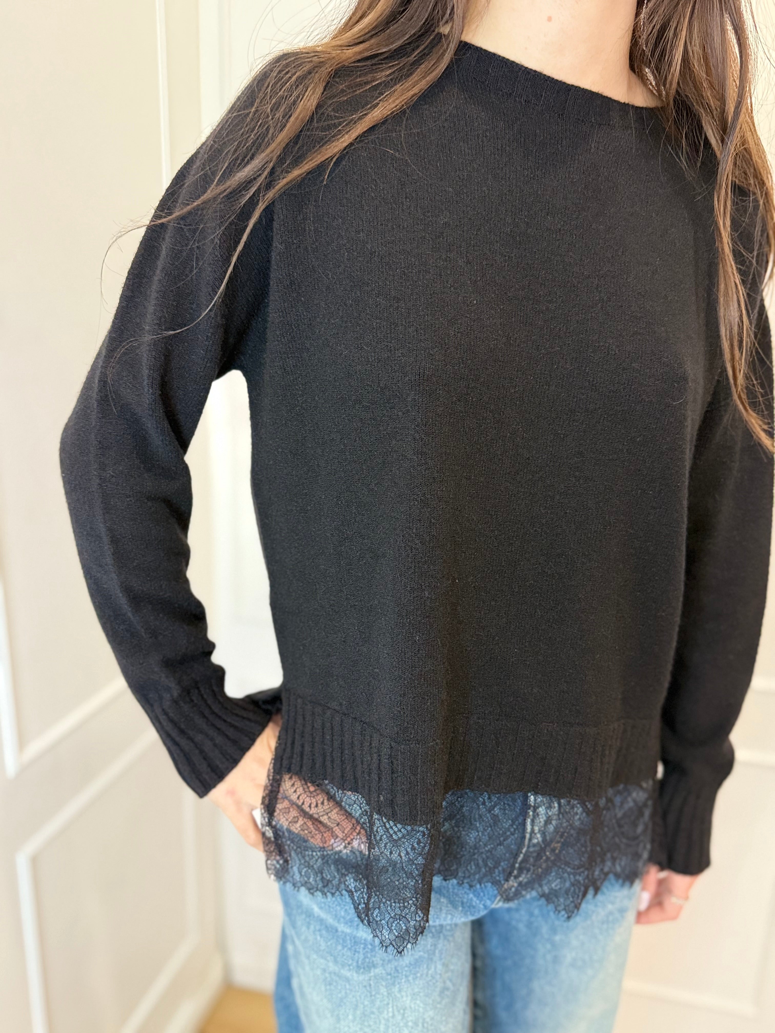 Girocollo con pizzo Susy mix