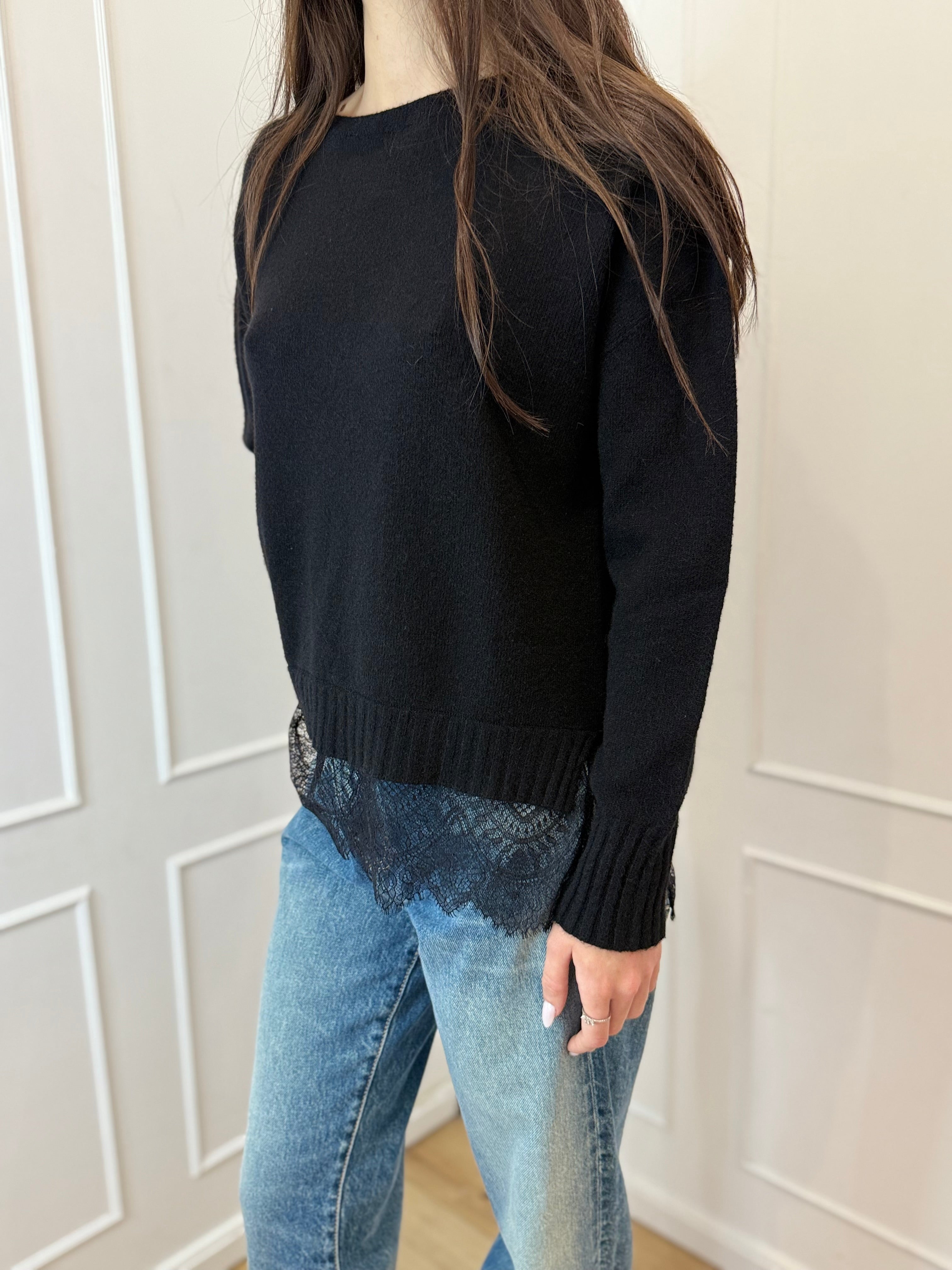 Girocollo con pizzo Susy mix