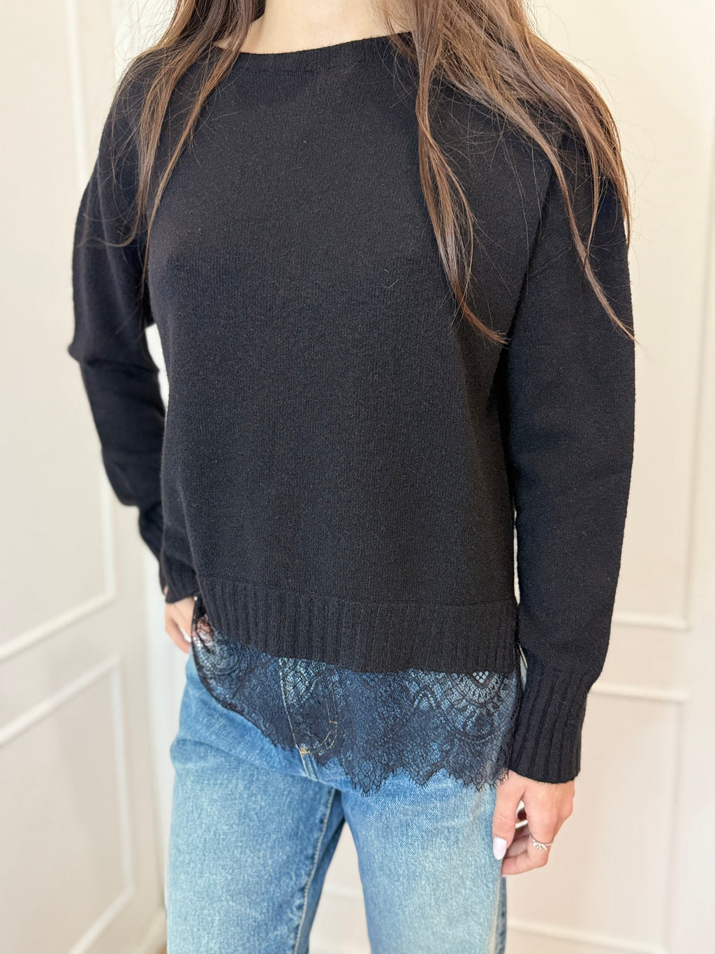 Girocollo con pizzo Susy mix